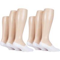 SOCKSHOP Gentle Grip Men's 6 Pack Invisible No Show Socks with Silicone Grip in White | Size: 6-11