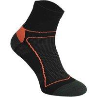 COMODO Men's 1 Pack High Vis Neon Low Cut Cycling Socks in True Black | Size: 6-8