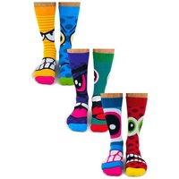 United Oddsocks Men's 6 Pack Stress Heads Novelty Odd Socks in Gift Box | Size: 6-11
