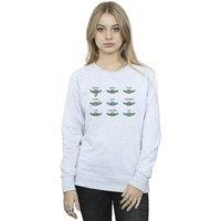 Star Wars Women's Mandalorian Grogu Mood Sweatshirt in Grey | Size: XL