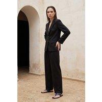 MyFashion Women's regular-fit blazer jacket in Black | Size: Large