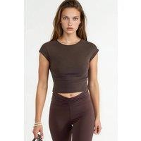 Busem Women's Cropped Modal Cotton Blend Sleeveless Top in Chocolate | Size: Medium