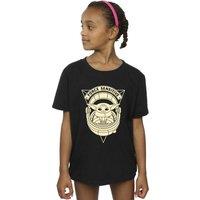 Star Wars Girl's The Mandalorian Grogu Force Sensitive Cotton T-Shirt in Black | Size: 12-13 Years