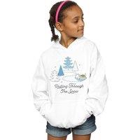 Star Wars Girl's The Mandalorian Rolling Through The Snow Hoodie in White | Size: 12-13 Years