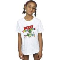 Disney Girl's Toy Story Rex Christmas Burst Cotton T-Shirt in White | Size: 12-13 Years