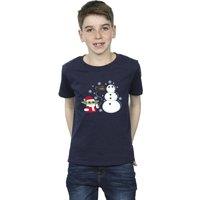Star Wars Boy's Yoda Winter T-Shirt in Navy | Size: 12-13 Years