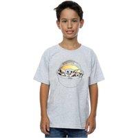 Star Wars Boy's The Mandalorian The Child Basket T-Shirt in Grey | Size: 7-8 Years