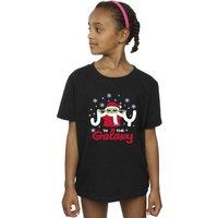 Star Wars Girl's The Mandalorian Joy To The Galaxy Cotton T-Shirt in Black | Size: 5-6 Years