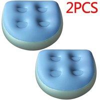 NESTLUNE 2Pcs PVC Inflatable Booster Seat Spa Hot Tub Lazy Spa Pools Cushion in Blue | Size: 0-12 m
