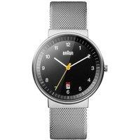 Braun Men's BN0032BKSLMHG Classic 40mm Quartz Watch in Silver