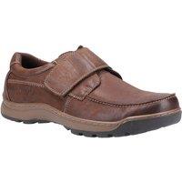 Hush Puppies Men's 'Casper' Leather Touch Fastening Shoes in Brown | Size: 8