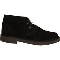 Roamers Men's Real Suede Unlined Desert Boots in Black | Size: 4