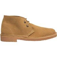 Roamers Men's Real Suede Unlined Desert Boots in Light Sand | Size: 6
