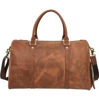 House of Leather Men's Real Leather Holdall Weekend Bag Reeve in Tan