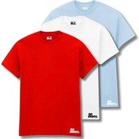 No Chaos Men's Logo 3 Pack T-Shirts - Red/White/Sky Blue | Size: 4XL