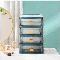 Drawer-Style Stationery Cosmetic Storage Box in Green