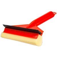 SHEDS AND FENCE LTD Portable Compact Window Squeegee Rubber Blade Shower Glass Wiper Tool in Red