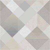 Superfresco Easy Kaleidoscope Geometric Natural Wallpaper in Beige | Size: 10000mm x 520mm