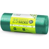 ECOBAG NOT ALL BAGS ARE EQUAL 25 Pack Extra Strong Heavy-Duty Sacks - 80L - 30 Microns (700x860mm) in Green