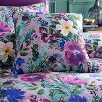 Portfolio Home Ophelia Floral Filled Cushion Pillow Bed Sofa 18" Inch Square 45x45cm in Purple | Size: 45 cm x 45 cm