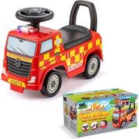 Xootz Mercedes-Benz Fire Engine Foot to Floor Ride On in Red