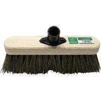 BARGAINS-GALORE 10" Broom Head Wooden Hard Yard Garden Sweeping Cleaning Brush Head in Brown