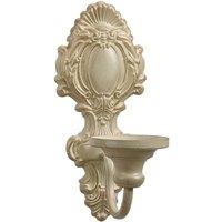 SPETLEK 2PCS Vintage Wall Mounted Candle Holder Sconce in Beige | Size: 0.6m2