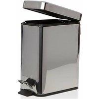 EONLION Silver 5 LITER BATHROOM TOILET SLIM PEDAL BIN | Size: 100 cm