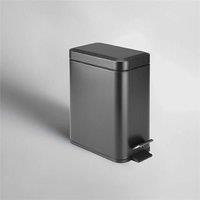 EONLION Black 5 LITER BATHROOM TOILET SLIM PEDAL BIN | Size: 100 cm