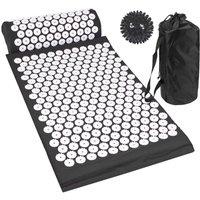 EONLION Black Massage Set Mat with Pillow & Ball