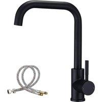 Kelvenix Modern Kitchen Sink Mixer Taps black | Size: 10000mm x 520mm