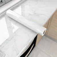 EONLION White-10M Roll Kitchen Tile Stickers in White | Size: 100 cm