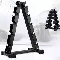 NESTLUNE 5Tier Dumbbell Rack Storage Stand Tree Hex Vertical Weight in Black | Size: 0-12 m