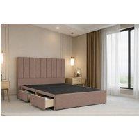Nexus Mattresses Ltd Kyoto Plush Divan Bed Base 4 Drawers - 54 Headboard in Bronze | Size: Super King