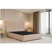 Nexus Mattresses Ltd Tuscany Plush Divan Bed Base No Drawers - 54 Headboard in Stone | Size: Super King