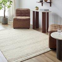 Livabliss Derby-Hand Tufted Ivory Charcoal Grey Wool Cottage Living Bedroom Rug in Off-White | Size: 185 cm x 275 cm