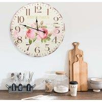 Berkfield Home Vintage Wall Clock Flower 60 cm