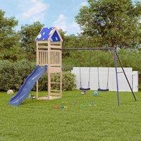 Berkfield Home Outdoor Playset Solid Wood Pine in Brown