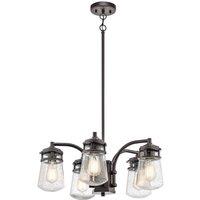 Netlighting Lyndon 5 Light Outdoor Chandelier Pendant Lighting Bronze IP44 E27