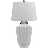 Netlighting Bexley 1 Light Table Lamp White Polished Nickel