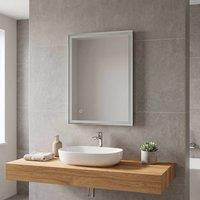 First Choice Lighting Nova - LED Bathroom Mirror Touch Control, 70 x 50cm Demister, CCT in Clear | Size: 70 x 50 cm