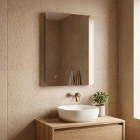 First Choice Lighting Mila - LED Bathroom Mirror Touch Control, 70 x 50cm Demister, CCT in Clear | Size: 70 x 50 cm