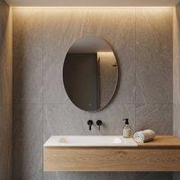 First Choice Lighting Axel - LED Bathroom Mirror Touch Control, 70 x 50cm Demister, CCT in Clear | Size: 70 x 50 cm