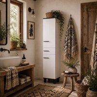 Wyld Haus Mael Extra Tall Slim Bathroom Storage Cabinet in White 190cm