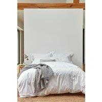 CHRISTY Pure Cotton Percale Duvet Cover Sets in White | Size: Double
