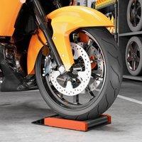 HOMCOM Motorcycle Wheel Roller Stand for Tyre Cleaning & Chain Lubrication in Black