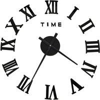 Berkfield Home 3D Wall Clock Modern Design Black 100 cm XXL