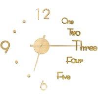 Berkfield Home 3D Wall Clock Modern Design Gold 100 cm XXL
