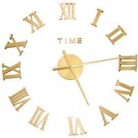 Berkfield Home 3D Wall Clock Modern Design Gold 100 cm XXL