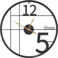 Berkfield Home Wall Clock Black 50 cm Iron